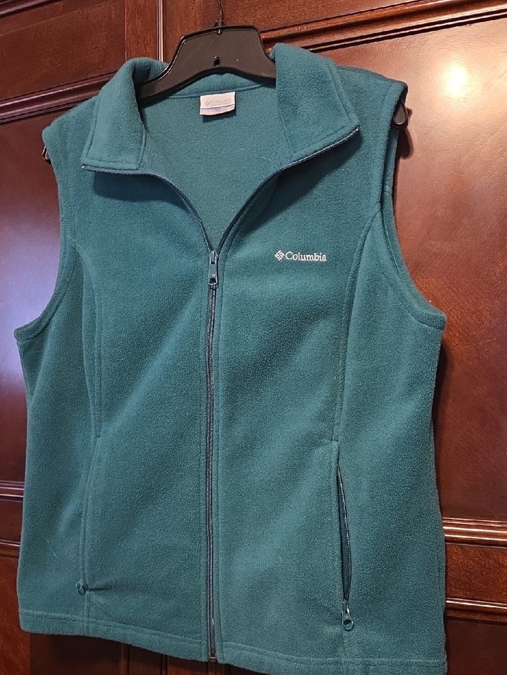 Columbia Teal Zip-Up Fleece Vest